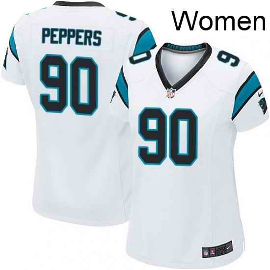 Womens Nike Carolina Panthers 90 Julius Peppers Game White NFL Jersey